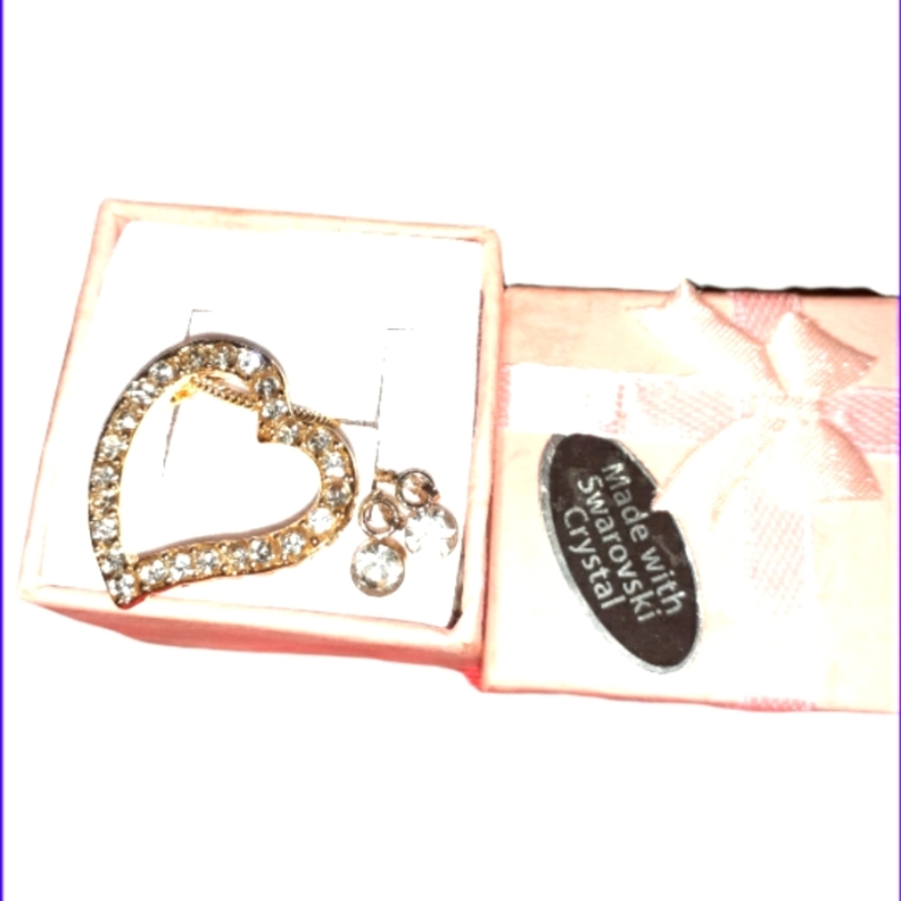 Swarovski Cristal Open Heart Necklace & Swarovski   Cristal Tennis Bracelet.